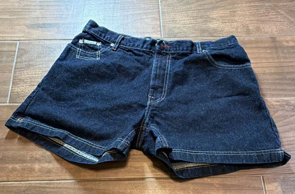 Ecko Red Denim Shorts Size 13 Dark Wash Cotton Y2K